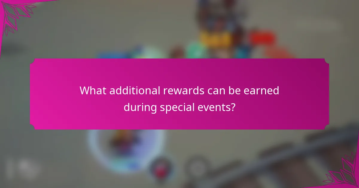 What additional rewards can be earned during special events?