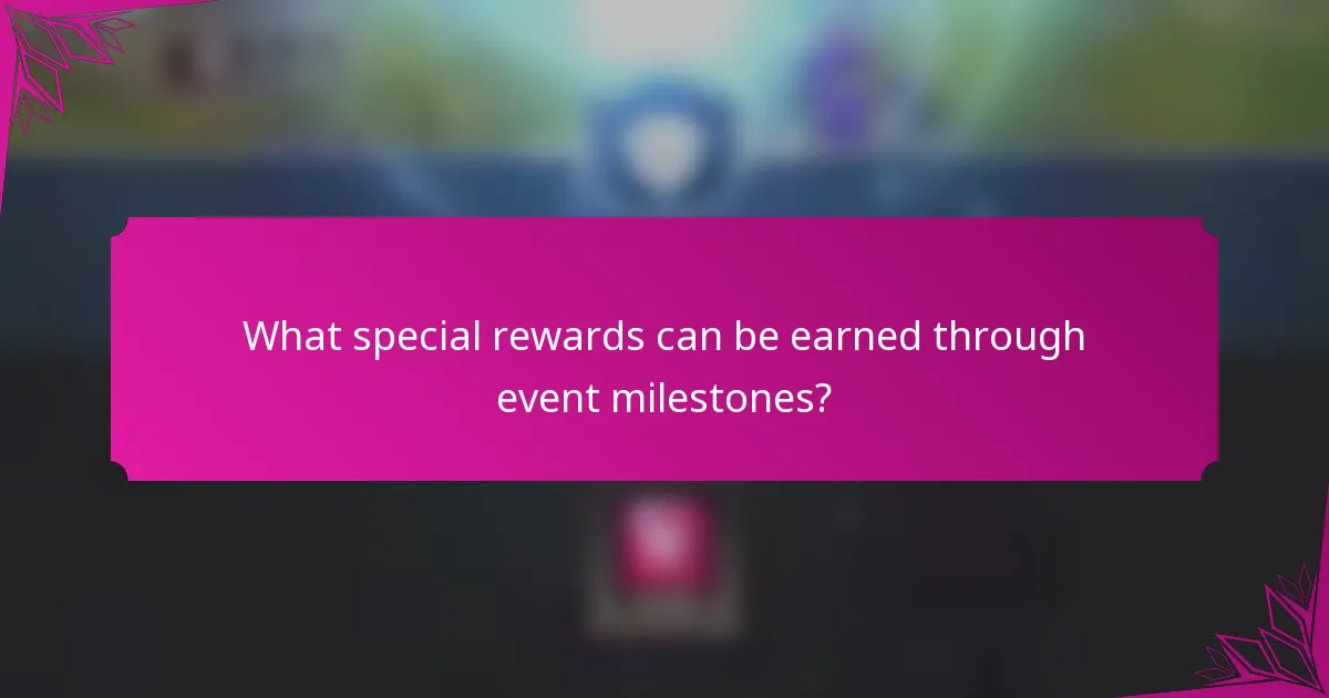 What special rewards can be earned through event milestones?