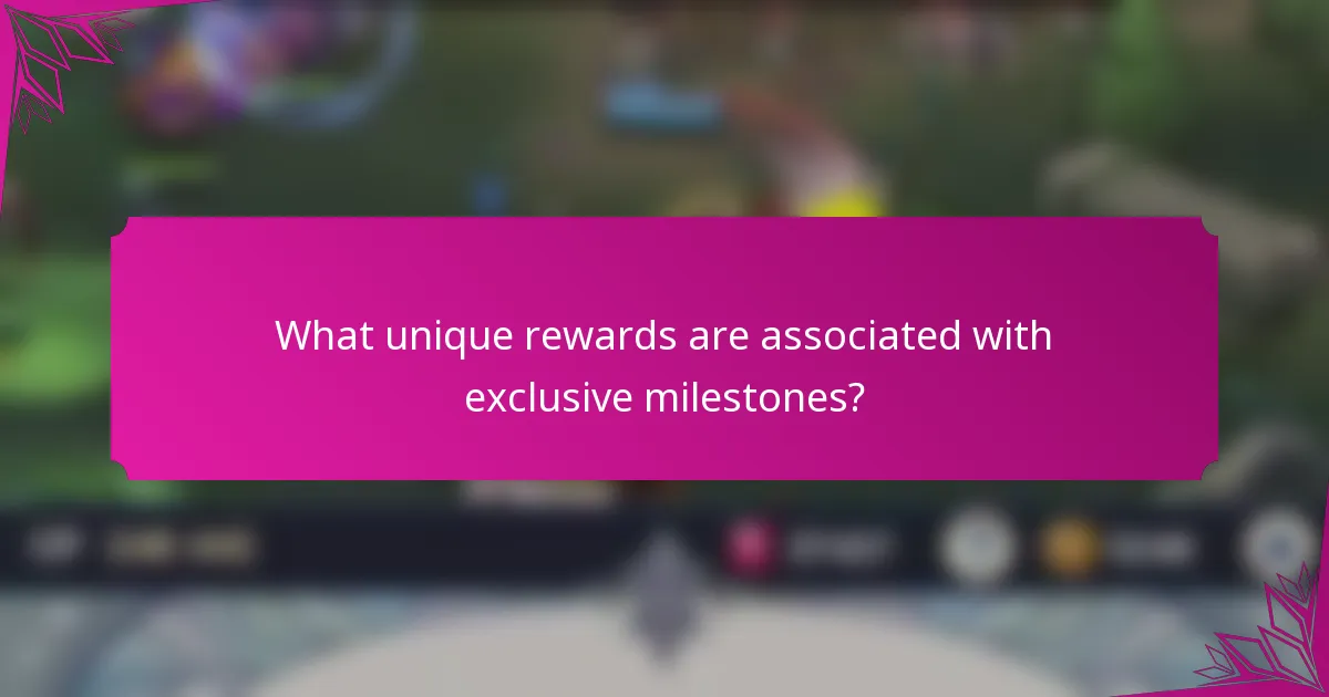 What unique rewards are associated with exclusive milestones?