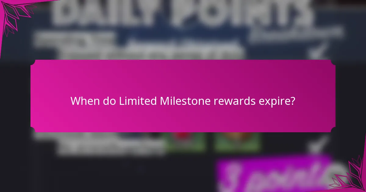 When do Limited Milestone rewards expire?